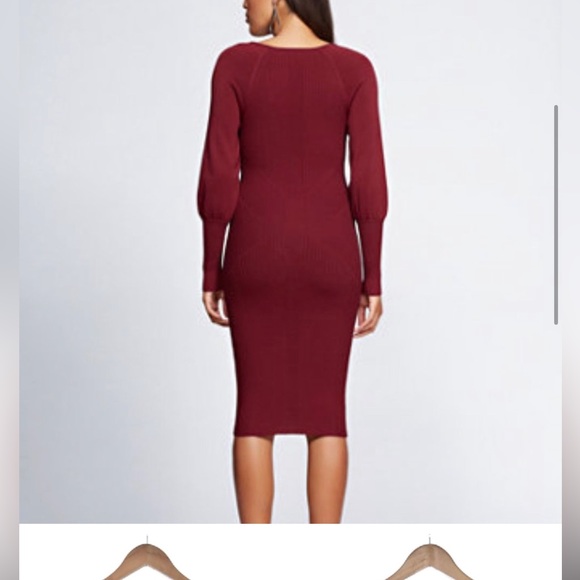 Gabrielle Union Maroon Sweater Dress - Picture 2 of 3